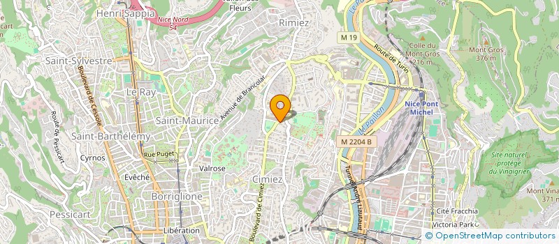 localisation de l'entreprise SCI VM AZUR à NICE