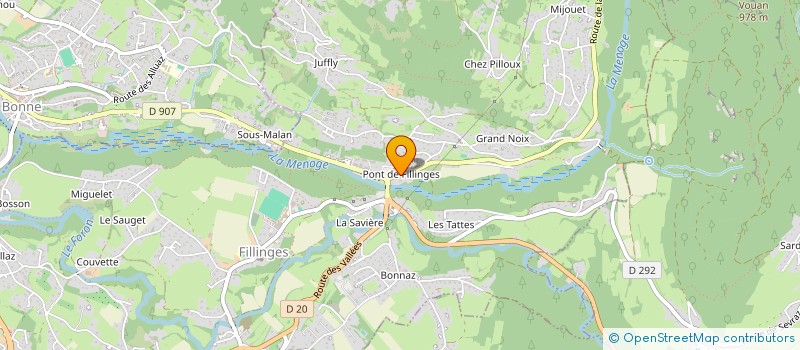 localisation de l'entreprise SCI VMC  FILLINGES