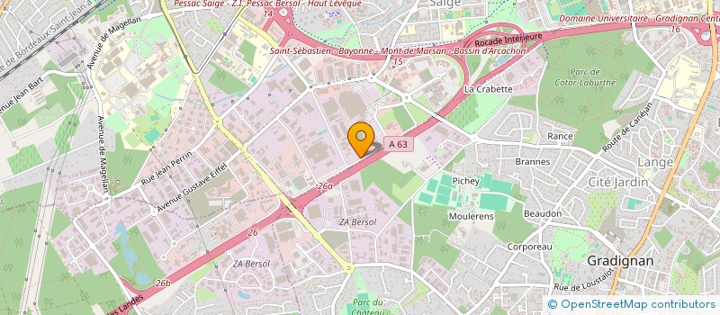 localisation de l'entreprise SCI VOIE ROMAINE  PESSAC