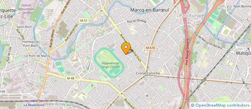 localisation de l'entreprise SCI VOLFIMMO à MARCQ-EN-BARŒUL