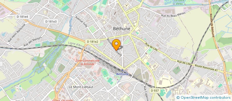 localisation de l'entreprise SCI VOLTAIRE  BETHUNE