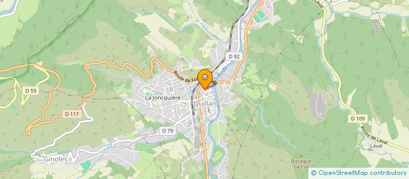 localisation de l'entreprise SCI VOLTAIRE à QUILLAN
