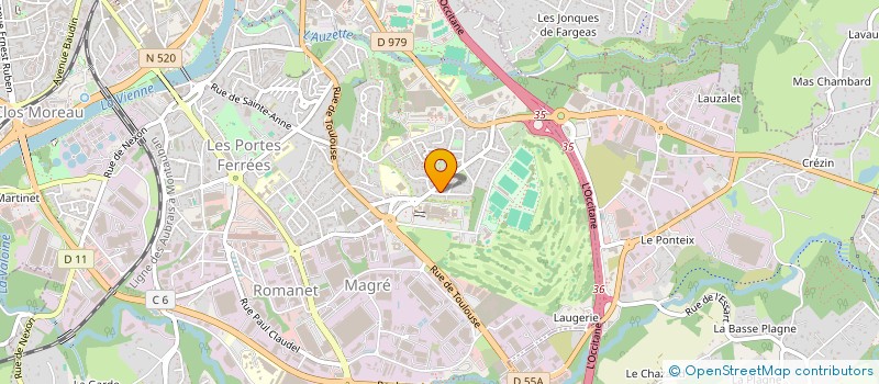 localisation de l'entreprise SCI VOLUM'HAIR à LIMOGES