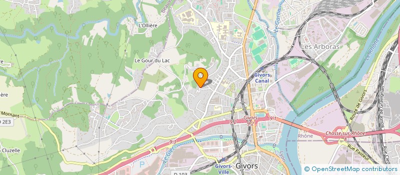 localisation de l'entreprise SCI VOURLETTE  GIVORS