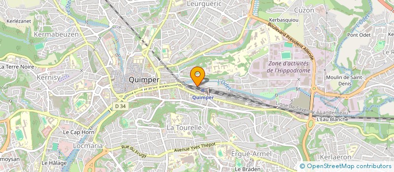 localisation de l'entreprise SCI VP LUCCHINI  QUIMPER