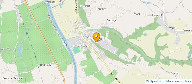 localisation de l'entreprise SCI VPMJ LA MOTHE DU FORT  CORBARIEU