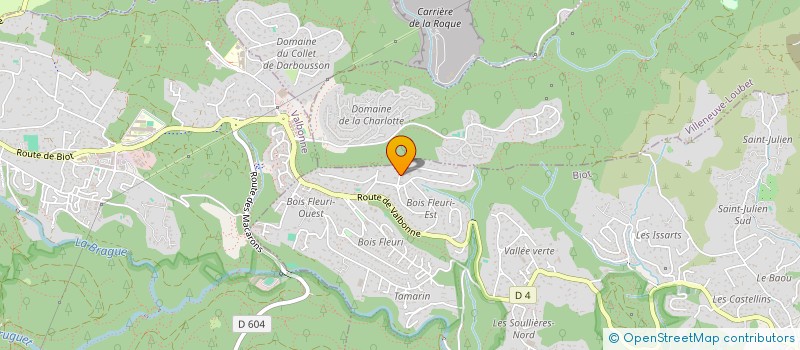 localisation de l'entreprise SCI VS PROPERTIES  BIOT