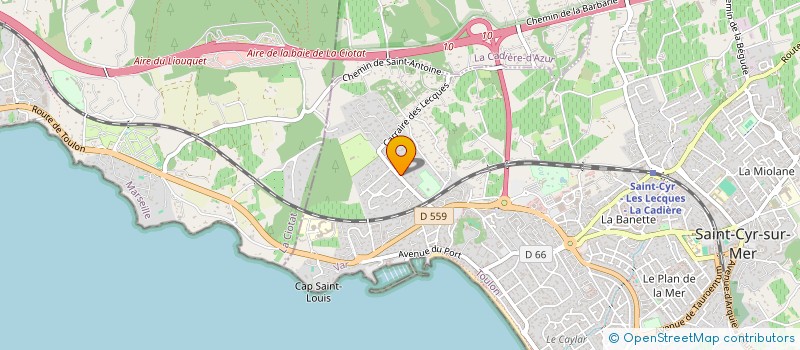 localisation de l'entreprise SCI VUE BLEUE à SAINT-CYR-SUR-MER