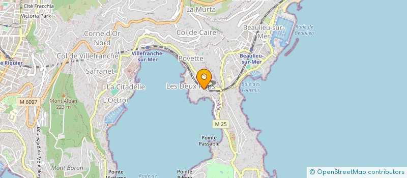 localisation de l'entreprise SCI VUE DE VILLEFRANCHE à VILLEFRANCHE-SUR-MER