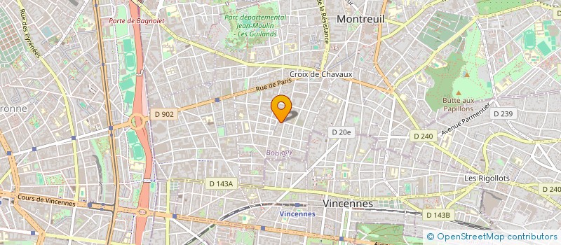 localisation de l'entreprise SCI VUE SUR FORET  MONTREUIL