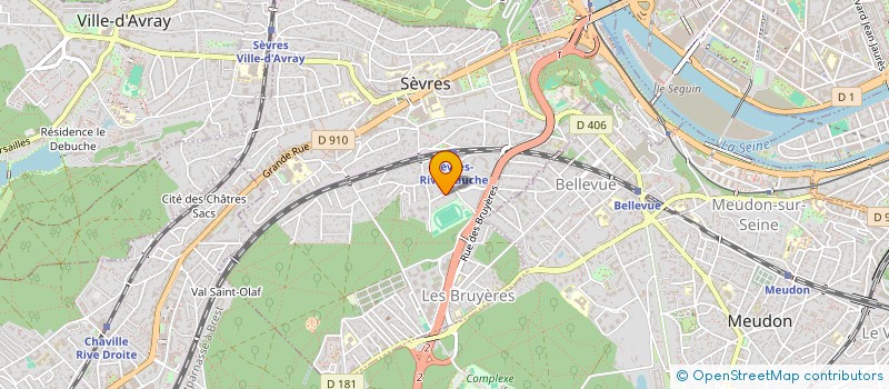localisation de l'entreprise SCI VULCAIN à SEVRES