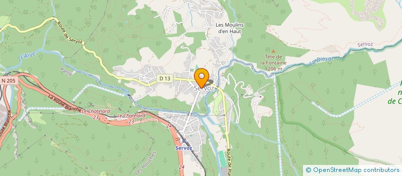 localisation de l'entreprise SCI VVA  SERVOZ