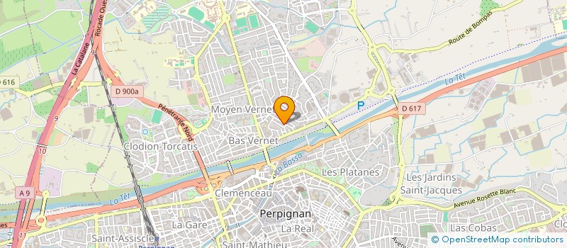 localisation de l'entreprise SCI VVERT à PERPIGNAN
