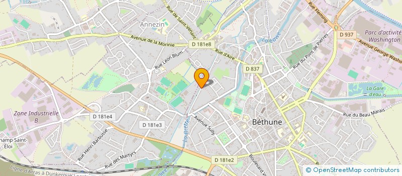 localisation de l'entreprise SCI VX  BETHUNE