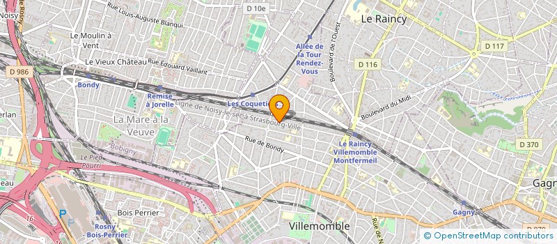 localisation de l'entreprise SCI W.A.C à VILLEMOMBLE