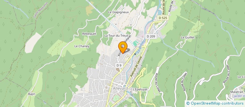 localisation de l'entreprise SCI W.F.E. PATRIMOINE  ALLEVARD