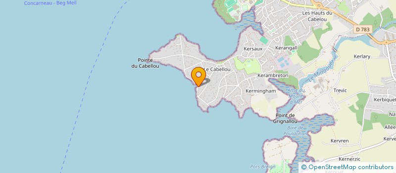 localisation de l'entreprise SCI W.H  CONCARNEAU