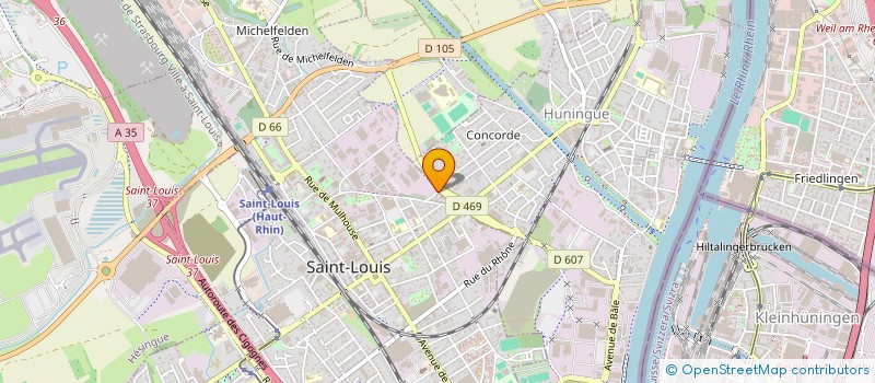 localisation de l'entreprise SCI W + R  SAINT-LOUIS