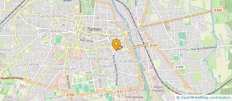 localisation de l'entreprise SCI WAILLY GILBERT  TARBES