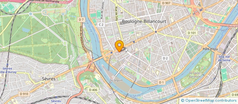 localisation de l'entreprise SCI WAK9 à BOULOGNE-BILLANCOURT