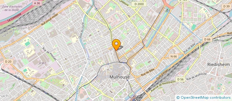 localisation de l'entreprise SCI WAKOA M1  MULHOUSE