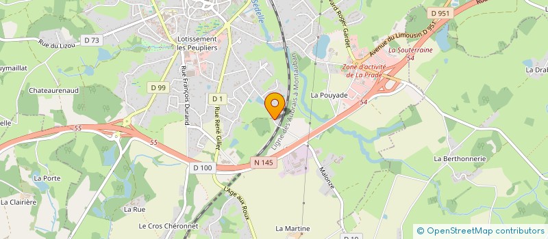 localisation de l'entreprise SCI WALLI  LA SOUTERRAINE