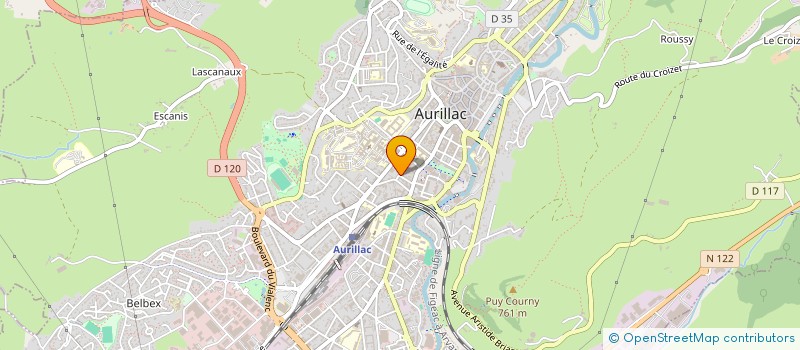 localisation de l'entreprise SCI WAM à AURILLAC