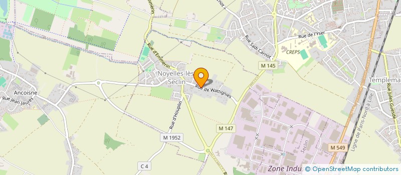 localisation de l'entreprise SCI WAT204  NOYELLES-LES-SECLIN