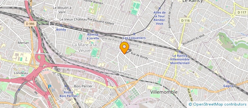 localisation de l'entreprise SCI WAW à VILLEMOMBLE