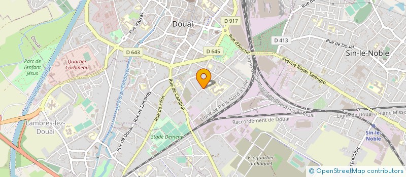 localisation de l'entreprise SCI WB INVESTISSEMENTS à DOUAI