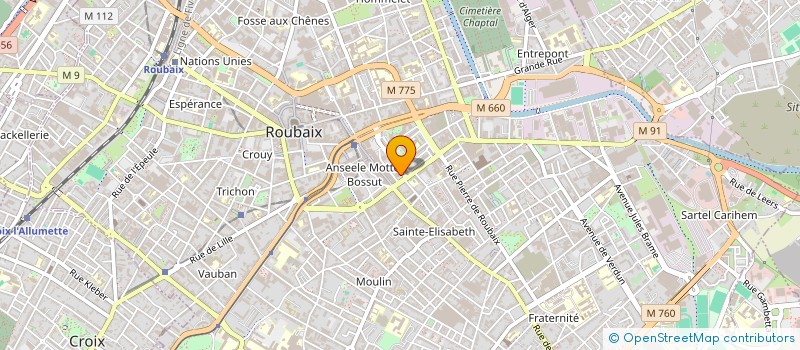 localisation de l'entreprise SCI WEBIMMO  ROUBAIX