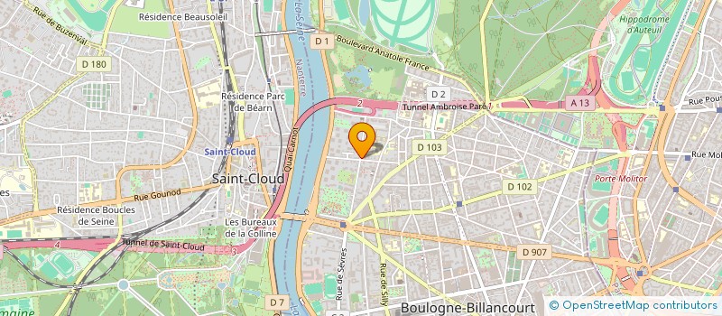 localisation de l'entreprise SCI WERCLAIRE à BOULOGNE-BILLANCOURT