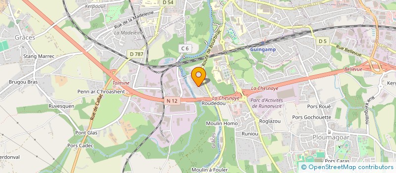 localisation de l'entreprise SCI WF  GUINGAMP