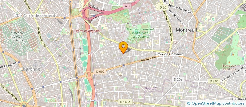 localisation de l'entreprise SCI WHEELCOMETE à MONTREUIL