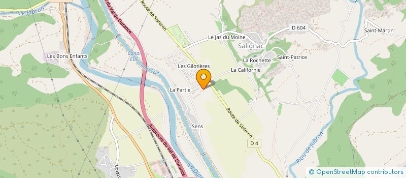 localisation de l'entreprise SCI WHJ SISTERON  SALIGNAC