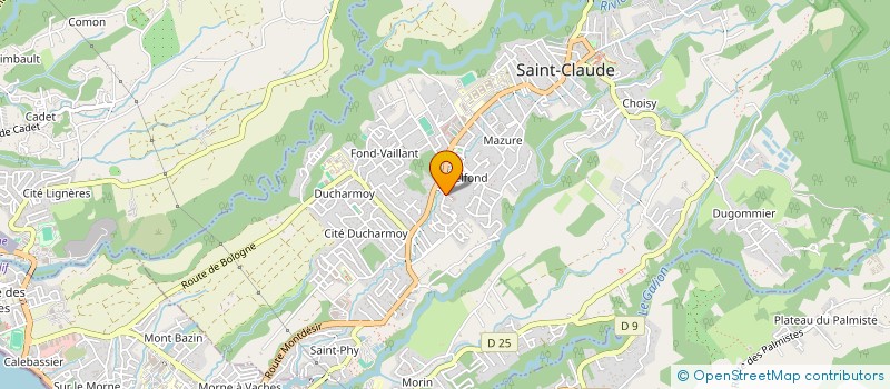 localisation de l'entreprise SCI WILLGO à SAINT-CLAUDE
