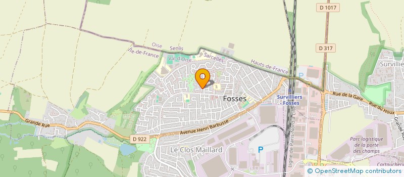 localisation de l'entreprise SCI WILLYGO  FOSSES