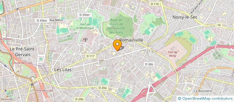 localisation de l'entreprise SCI WILSON à ROMAINVILLE