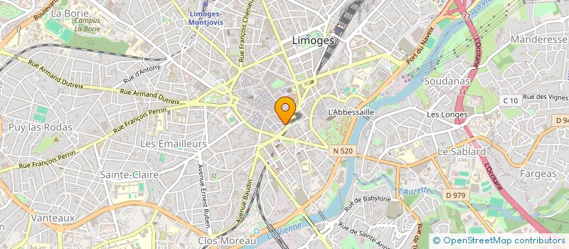 localisation de l'entreprise SCI WINSTON à LIMOGES