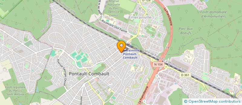 localisation de l'entreprise SCI WM à PONTAULT-COMBAULT