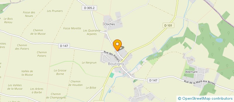 localisation de l'entreprise SCI WM à BOUTIGNY-PROUAIS