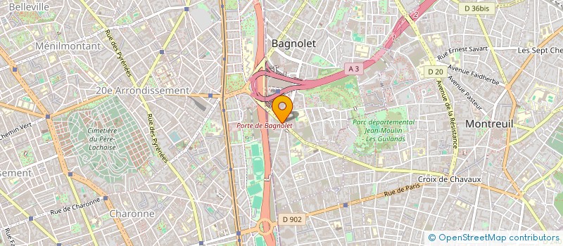 localisation de l'entreprise SCI WMI à BAGNOLET