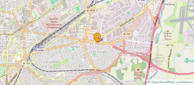 localisation de l'entreprise SCI WODO  CLERMONT-FERRAND