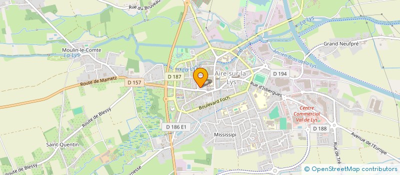 localisation de l'entreprise SCI WOESTELANDT- NOTRE DAME  AIRE-SUR-LA-LYS