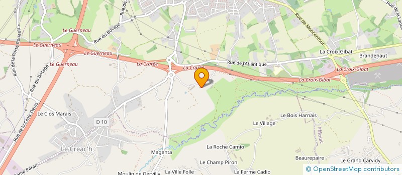 localisation de l'entreprise SCI WOK  TREGUEUX