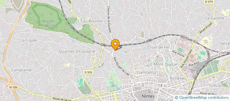 localisation de l'entreprise SCI WOLF  NIMES