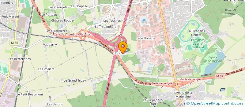 localisation de l'entreprise SCI WOODLAND  CHAMBRAY-LES-TOURS