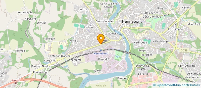 localisation de l'entreprise SCI WOODSTOCK  HENNEBONT