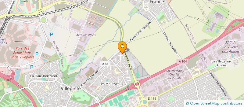 localisation de l'entreprise SCI WORLD à VILLEPINTE