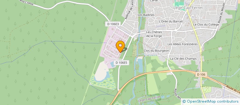 localisation de l'entreprise SCI WS à LEGE-CAP-FERRET